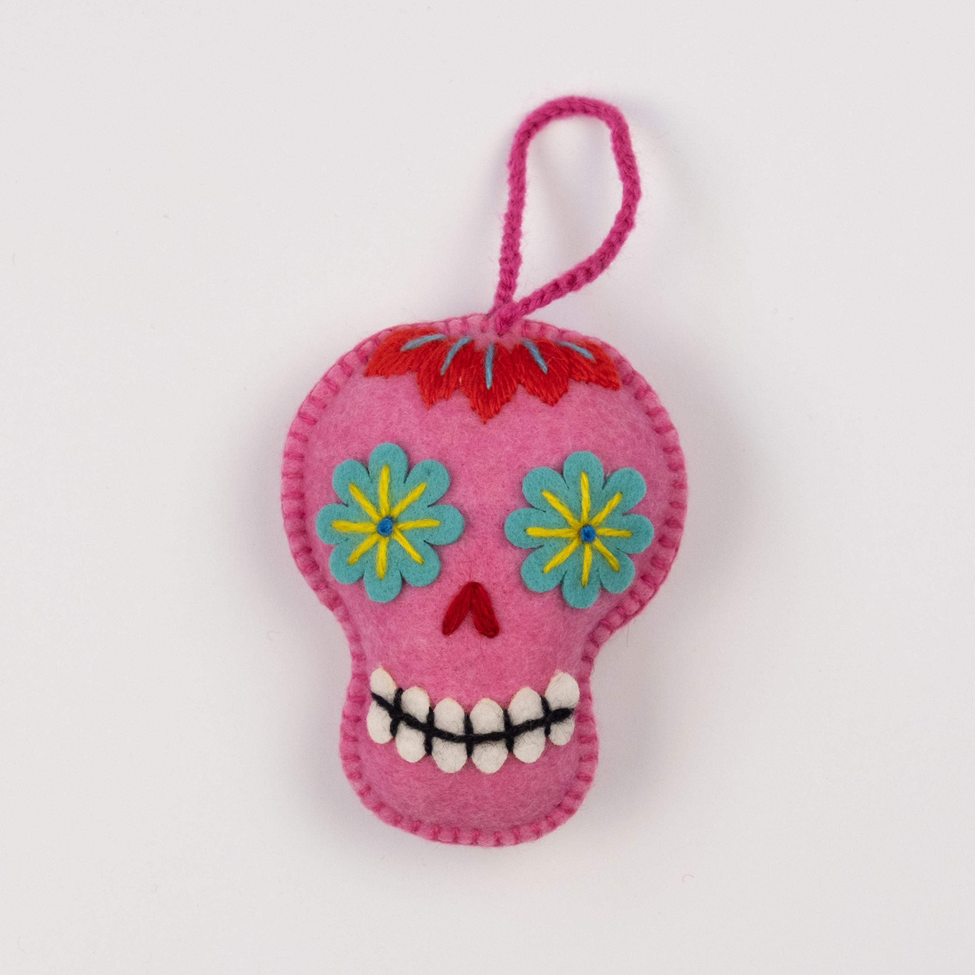 Felt Sugar Skull Ornament