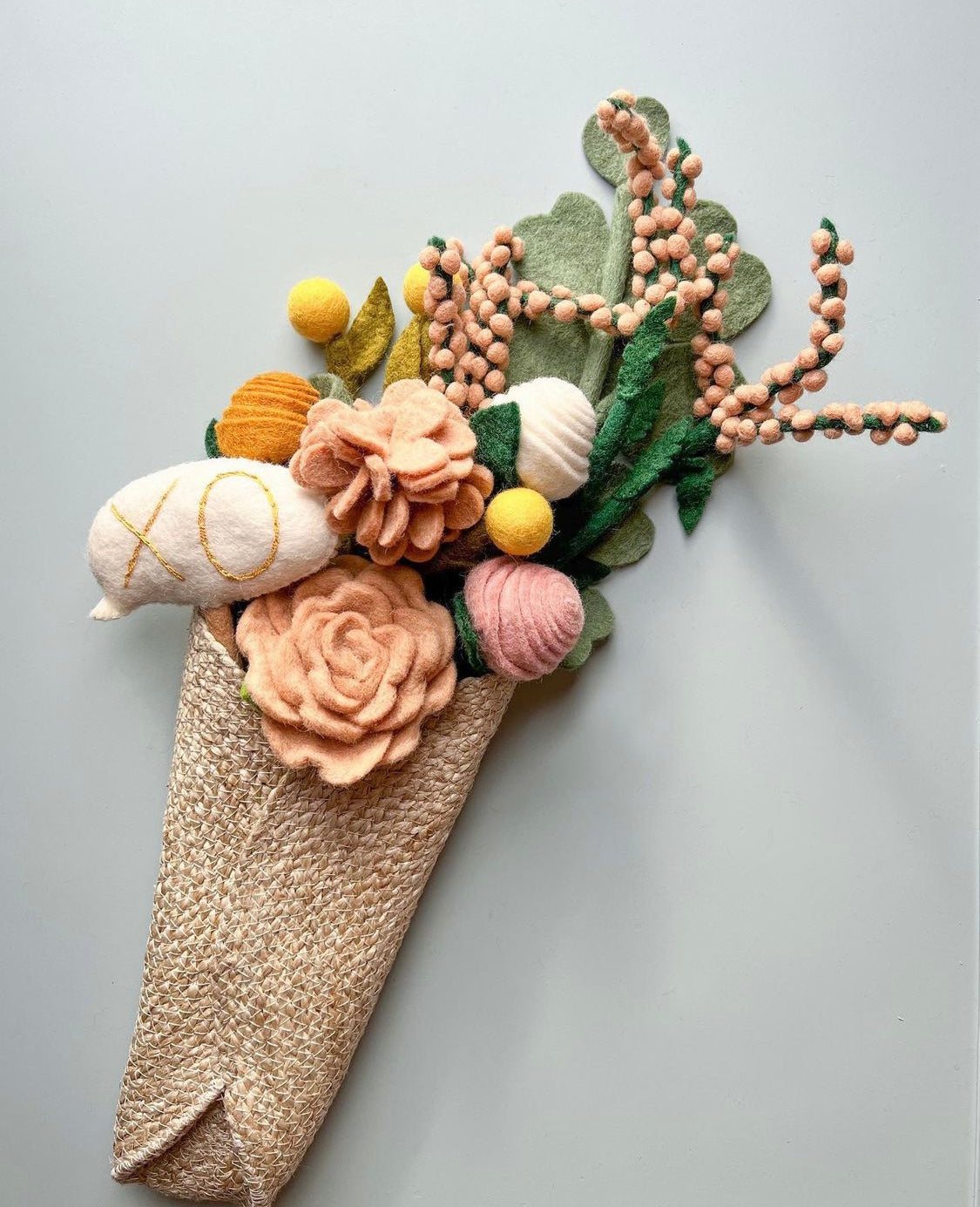 Felt Blooming Rose Stem