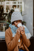 Pom Cable Knit Hat
