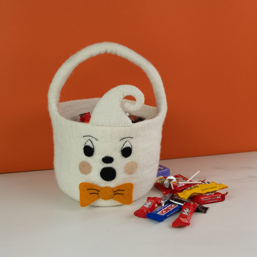 Felt Halloween Bucket Ghost