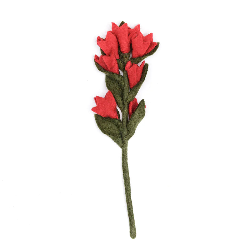 Felt Indian Paintbrush Flowers