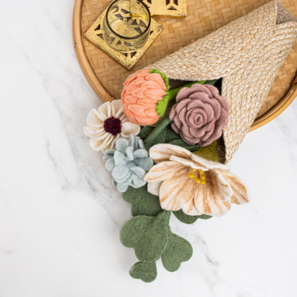 Felt Blooming Rose Stem
