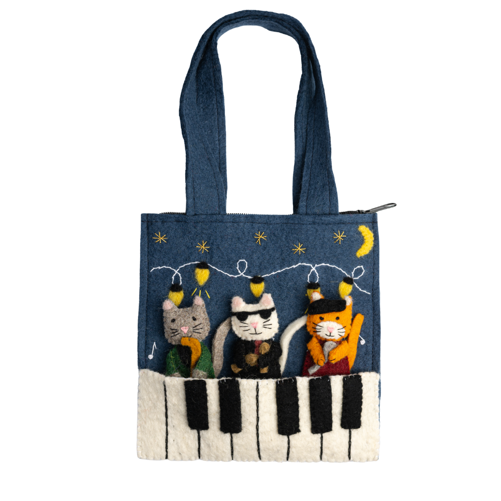 Jazz Cats Puppet Bag