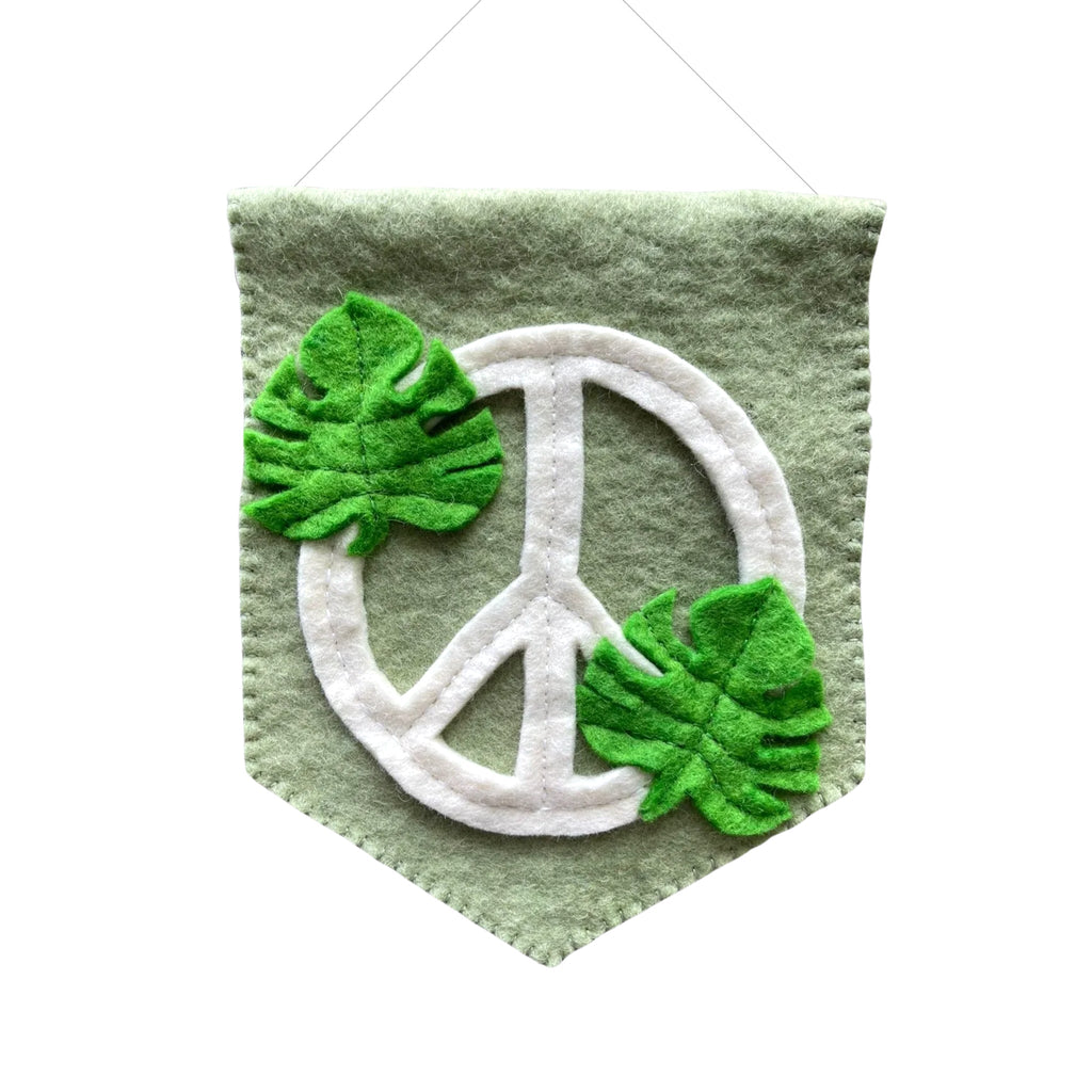 Peace Banner Flag Green