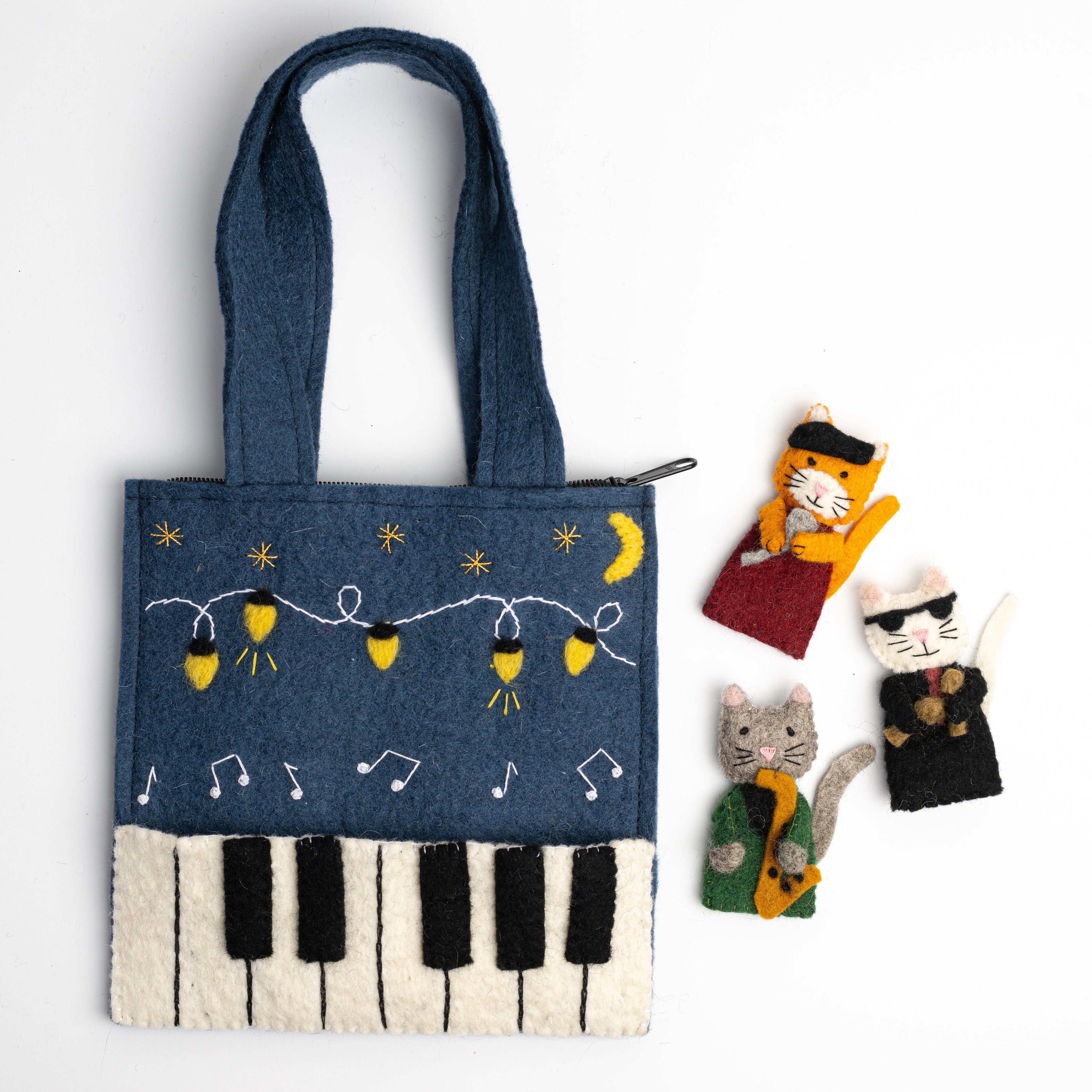 Jazz Cats Puppet Bag